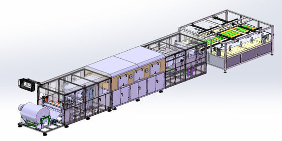 Máquina de pegado de apilamiento totalmente automática totalmente cerrada utilizada para el núcleo de panal de abejas ALU